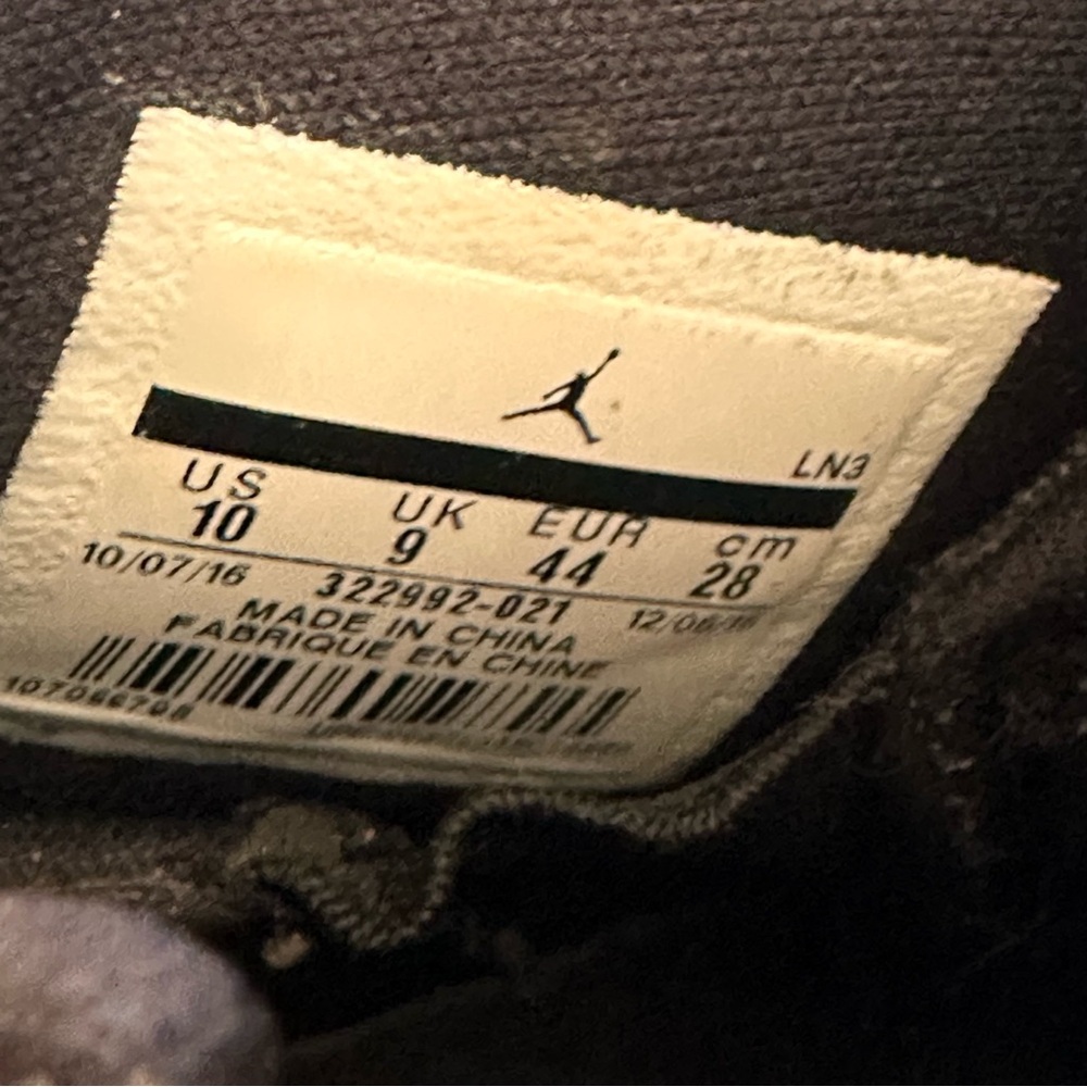 Nike Air Jordan 6 Rings Mens Size 10 Black Shoes 322992-021 2016 - Picture 7 of 12